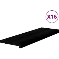 vidaXL Marches d'escalier 16 pcs marron foncé 80x25x2 cm chêne massif
