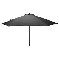 Progarden Parasol Menorca - D230 cm - gris foncé - store - inclinable - parasol - avec housse