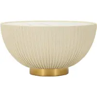 Mauro Ferretti Table Basse Elge - Design Glamour Avec Piètement Cannelé Et Plateau Effet Marbre, Détails Dorés, Ø 71 X 38 Cm - 940