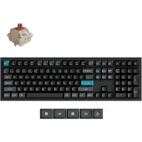 Keychron Clavier mécanique sans fil Q6 Ultra 8K Noir - Interrupteur Silk POM Rouge