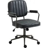 CLP Chaise de bureau Natrona : chaise pivotante réglable en hauteur avec fonction bascule, noir antique