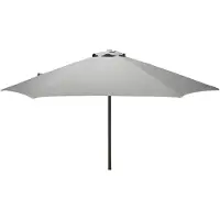 Progarden Parasol de jardin Menorca - D230 cm - gris - store - parasol - avec housse