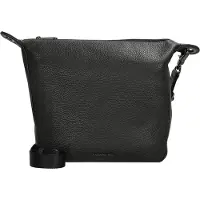 Mandarina Duck Mellow : sac bandoulière en cuir, 28 cm (noir)