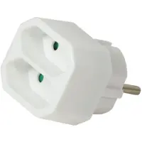 Logilink Prise de courant avec 2 prises Euro Blanc