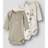 Name it Barboteuse / body beige / beige chiné / blanc