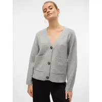 Vero Moda Cardigan 'Boom' gris chiné