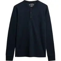 Superdry Classic Essential Grandad Long Sleeve T-shirt Bleu S Homme
