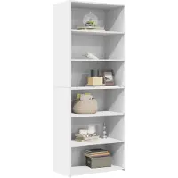 vidaXL Highboard blanc 70x41x185 cm Bois composite