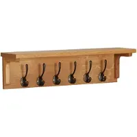 vidaXL Porte-manteau 60x16x16 cm Bois de chêne massif