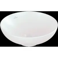 Villeroy & Boch Lavabo à poser V&B LOOP & FRIENDS avec PLC d= 420mm stone white C+ (420 mm, 420 mm)