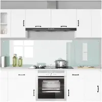 vidaXL Protection de cuisine 2 pcs Blanc 110 x 60 cm verre trempé