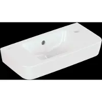 Villeroy & Boch O.novo lave-mains 50x25cm - avec 1 trou de robinet avec trop-plein blanc 4342r501