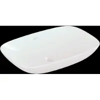 Villeroy & Boch VB Aufsatzwaschbecken Loop&Friends 620x 420mm Rechteck mit Überlauf Weiß Alpin