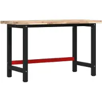 vidaXL Établi 140x60x83 cm Bois massif Acacia Rectangulaire