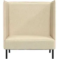 vidaXL Canapé à Haut Dossier Crème 109 x 56 x 121 cm tissu