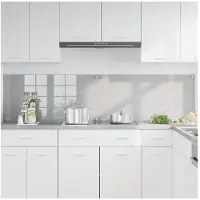 vidaXL Protection de cuisine 2 pcs Gris clair 100 x 50 cm verre trempé