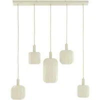 Light & Living Lampe suspendue de table de salle à manger 5L Tufia Crème pour lin