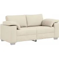 vidaXL Canapé Beige Polyester 2.5 Places Housses Amovibles Canapé