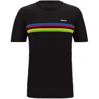 Santini Uci World Champion Short Sleeve T-shirt Noir XS Homme