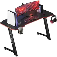 Avalo Gaming Desk - 100x60x75 CM - Pupitre de jeu - Table - Noir