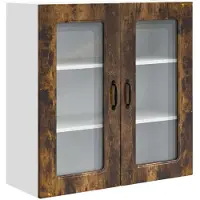 vidaXL Façade pour lave-vaisselle , finition chêne fumé Kalmar, dimensions 80 x 31 x 80 cm