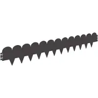 vidaXL Bordure de jardin, 50 pièces, 103 x 15 cm, acier, noir