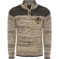 Carisma Pull-over beige / gris / orange / rouge sang