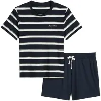 Marc O'Polo Pyjama court 'Mix N Match' bleu nuit / blanc