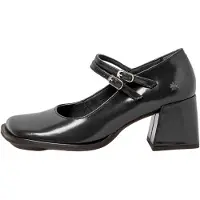 Art pour femme. 117041101003_001 Chaussures en cuir 1704 Verona noir (38), 5 à 8 cm, Boucle, Casuel, Classique