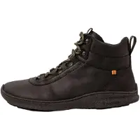 El naturalista unisex. 254361101005_001 Bottines en cuir N5436 noir (38), Plat, Lacets, Casuel
