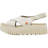 Art pour femme. 1157411ZZ003_020 Sandales en cuir 1574 Brighton beige (36), 3 à 5 cm, Velcro, Casuel