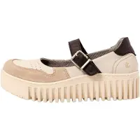 Art pour femme. 1151511VI003_0MU Chaussures en cuir 1515 Brighton beige, noir (40), 3 à 5 cm, Boucle, Casuel
