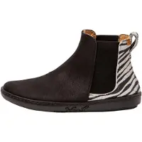 El naturalista pour femme. 25310PF10005_ESP Bottines en cuir Pleasant-Wulf noir (37), Plat, Aucun, Classique