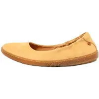 El naturalista pour femme. 253004F50005_024 Ballerines en cuir N5300 Jaune corail (41), Plat, Aucun, Casuel