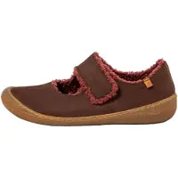 El naturalista pour femme. 257391112005_012 Baskets en cuir N5739 Pawikan marron (38), Plat, Velcro, Casuel