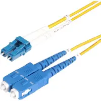 StarTech.com .com Câble Fibre Optique de 1m Duplex Monomode LC vers SC(UPC) OS2, 9/125µm, 100G, Cordon Fibre Optique, Insensible à la Courbure, Faible Perte d'Insertion, Cordon Patch Fibre LSZH