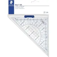 Staedtler Triangle de géométrie 568 35 transparent Longueur de lhypoténuse: 22 cm