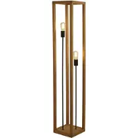 Searchlight Lampadaire Carré En Bois De Bambou Tressé 2Lt