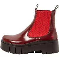 Art pour femme. 1176612EL003_008 Bottines en Cuir 1766 Leeds rouge (38), 5 à 8 cm, Aucun, Casuel, Vernis