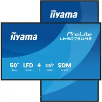 Iiyama 125.7Cm(50") Lh5075Uhs-B2Ag 16:9 3Xhdmi+Dp+2Xusb Va