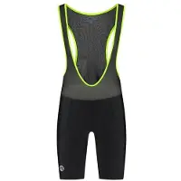 Rogelli Hommes, Pantalon de cyclisme, CORE bib shorts black-fluorescent 5XL (5XL), Vert, Noir