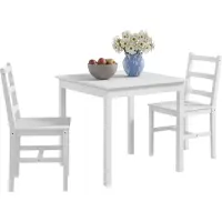 HOMCOM Ensemble de salle à manger , lot de 3 pièces (table et 2 chaises), ensemble de table de cuisine pour 2 personnes