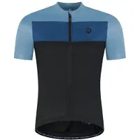 Rogelli Hommes, Maillot de cyclisme, CORE BLOCK T-shirt blue and black 4XL (4XL), Bleu, Noir, 4XL