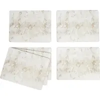 Creative Tops Set de 6 sets de table, dos en liège, Design de Weine, Gris, Blanc, Sets de table Medium
