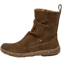 El naturalista pour femme. 2N7223FEE505_0G3 Bottines en cuir vert Pleasant Forest (40), Marron, Plat, Fermeture éclair, Casuel