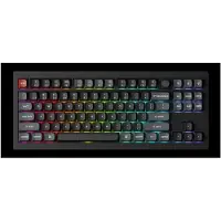 Keychron Clavier mécanique sans fil V3 Ultra 8K QWERTY US entièrement assemblé, avec molette / Noir / Commutateurs Silk POM - Banana
