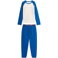 Tommy Hilfiger Underwear Pyjama long bleu / blanc
