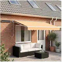 vidaXL Auvent électrique rétractable , couleur sable, 5 x 3 m