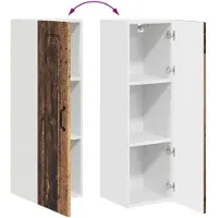 vidaXL Façade de lave-vaisselle Kalmar, bois vieilli, 30 x 31 x 100 cm