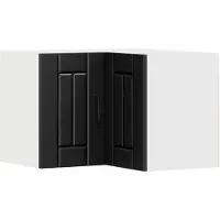 vidaXL Armoire d'angle murale LUCCA, noire, 57 x 57 x 40 cm, aggloméré